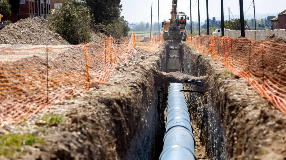 Obras de la tubería de agua potable de 1,2 km de longitud que conectará con Malpica