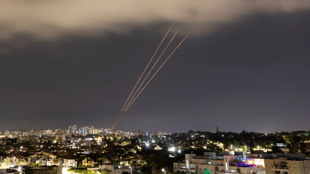 Disparos del escudo antimisiles israelí en Ashkelon