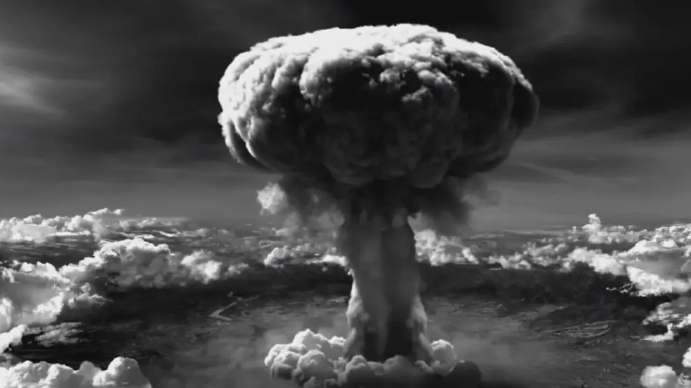 La bomba atómica que cayó sobre Hiroshima (Japón).