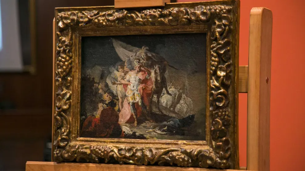 Boceto de 'Aníbal cruzando los Alpes', pintura que Goya presentó al concurso de la Academia de Parma.