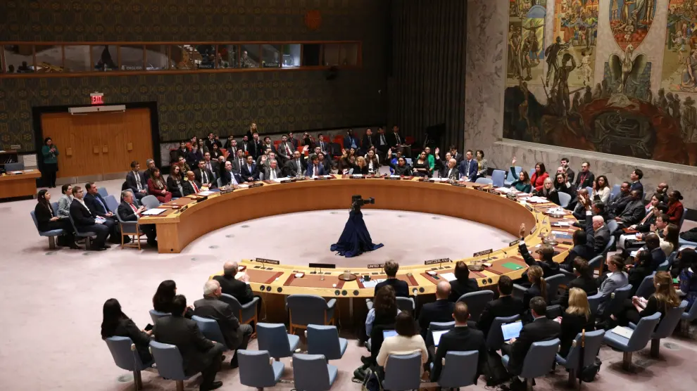Votación en el Consejo de Seguridad de la ONU sobre la membresía de Palestina.