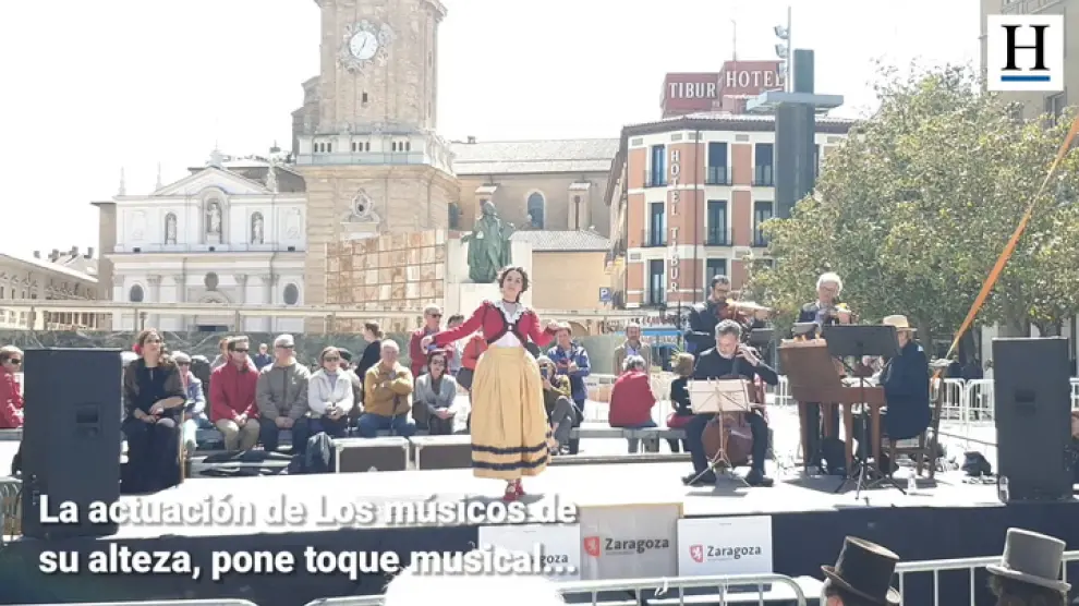 La capital aragonesa, con escenario la plaza del Pilar y su entorno, ha conmemorado del 19 a 21 de abril, la relación del genial pintor con la ciudad