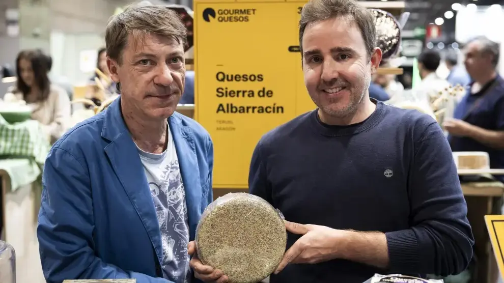 El queso artesano Sierra de Albarracín Etiqueta Verde al Romero en el Salón Gourmets en Madrid.
