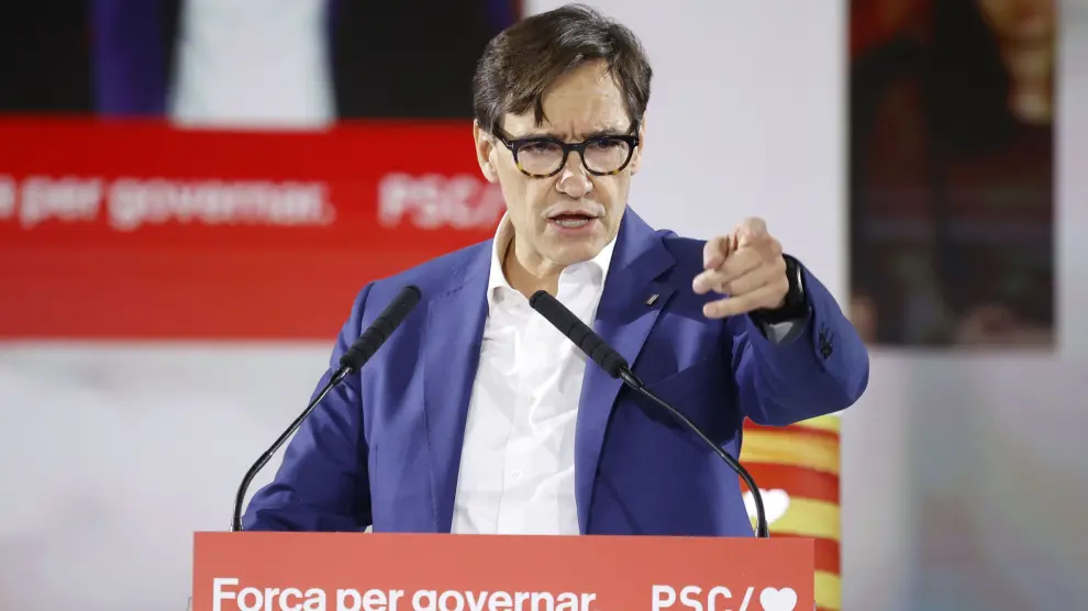 El primer secretario y candidato del PSC a las elecciones catalanas, Salvador Illa
