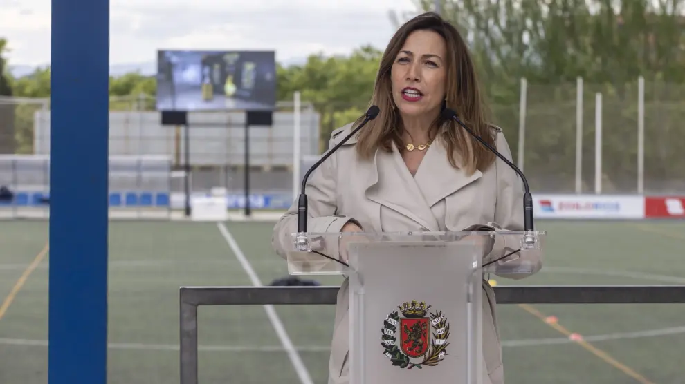 La alcaldesa de Zaragoza, Natalia Chueca, este lunes
