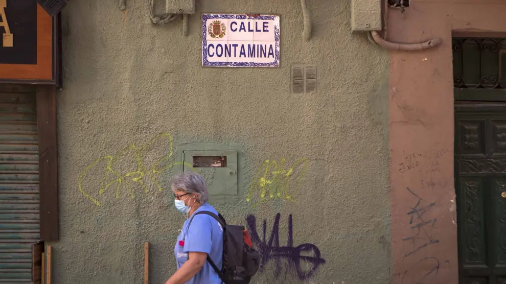 La disputa y la agresión se produjeron en la calle de Contamina de Zaragoza.