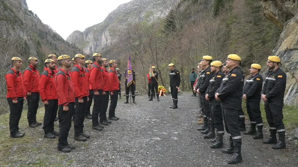 Homenaje al militar de la UME muerto en Bujaruelo.