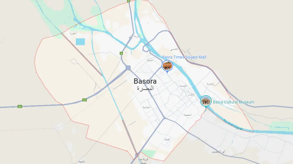 Distrito de Basora, al sur de Irak, donde ocurrió el homicidio.