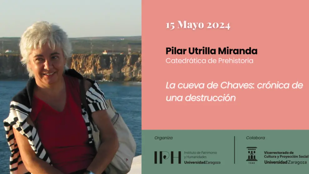 Charla de la prehistoriadora Pilar Utrilla Miranda en la Universidad de Zaragoza.
