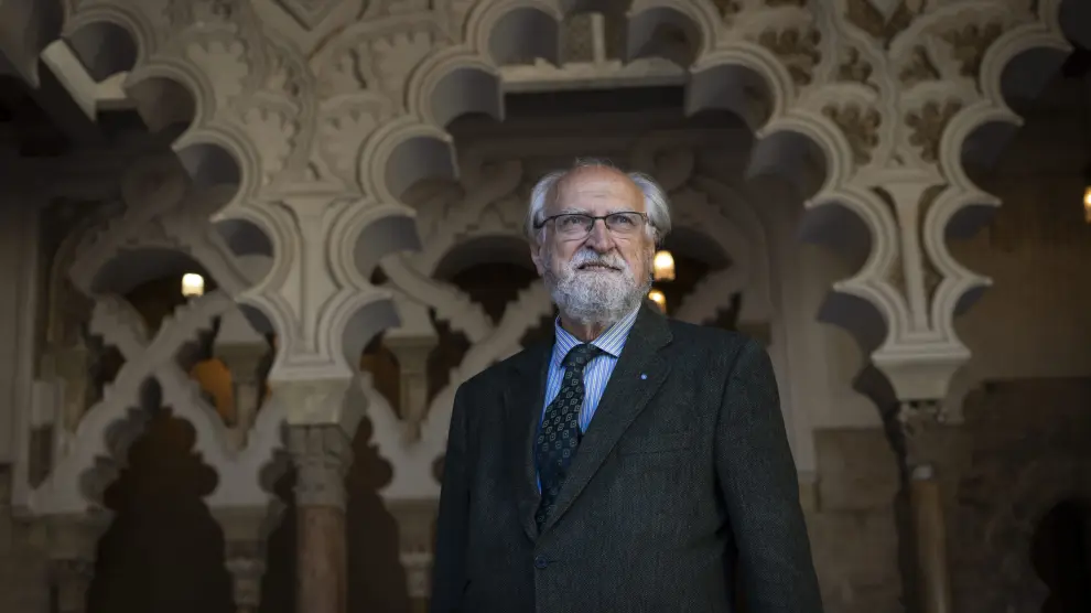 Francisco Aldecoa Luzarraga, el pasado 8 de mayo en el Palacio de la Aljafería en Zaragoza.