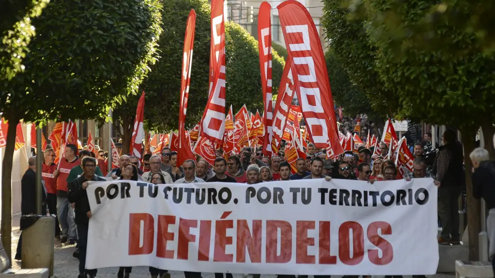 Imagen de archivo de una manifestación en defensa de la minería y del carbón en Andorra.
