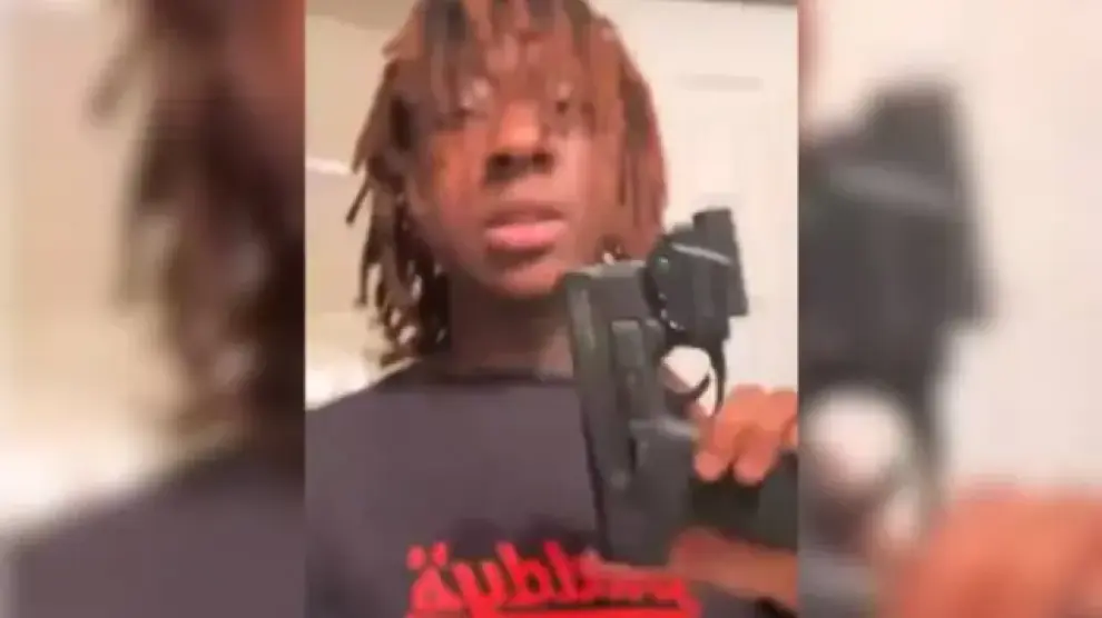 El rapero Rylo Huncho en una captura del vídeo.