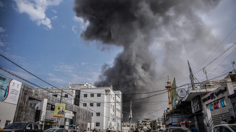 Imagen de este domingo, en Gaza.