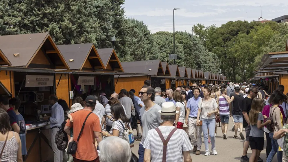 Jornada de clausura de la XXX edición de la Feria del Libro de Zaragoza, en 2023.