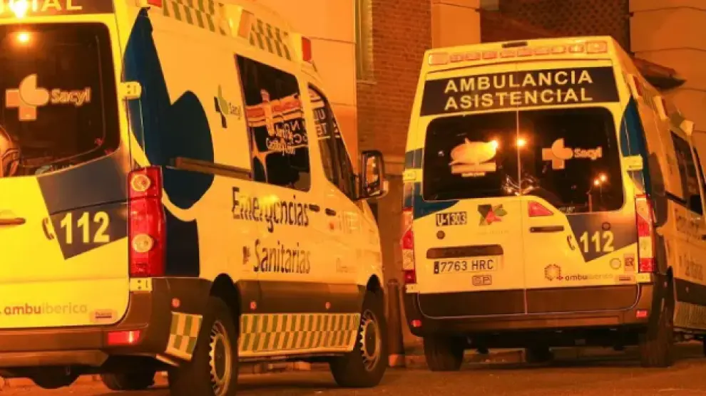 Ambulancias del servicio de Emergencias 112 de Castilla y León.