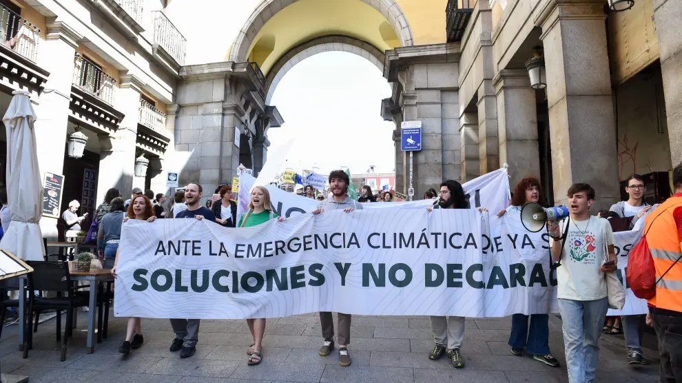 Reciente manifestación en Madrid en favor de la justicia climática.