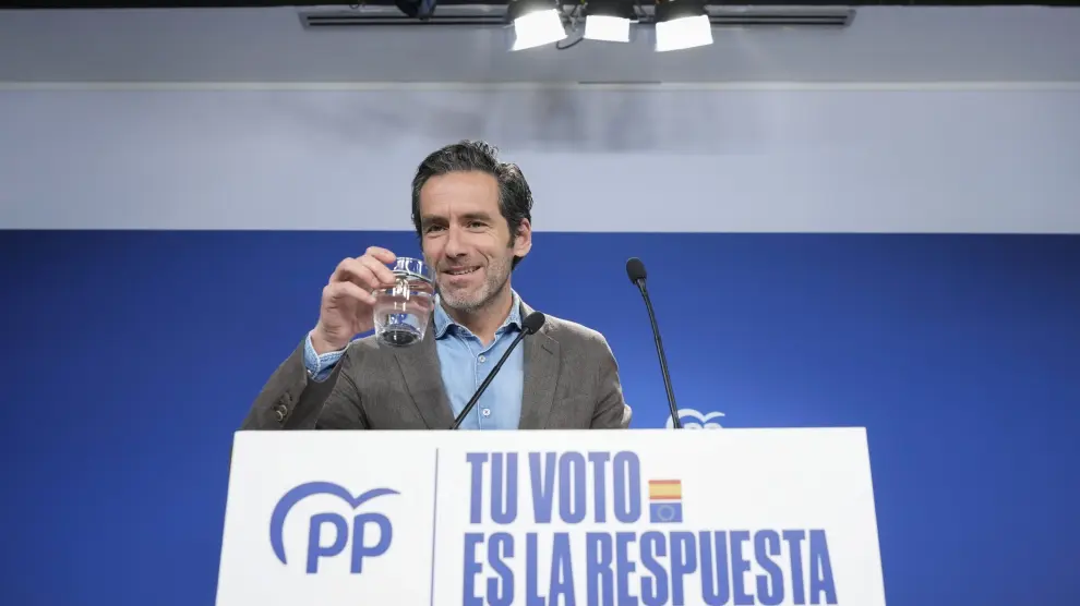 Rueda de prensa del portavoz y vicesecretario de Cultura del PP, Borja Sémper, tras ganar las elecciones europeas