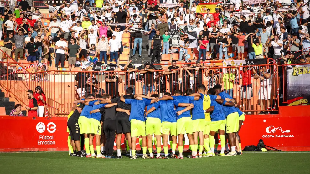 AD Ceuta FC en el estadio Nou Estadi Costa Dourada en su partido contra el Nàstic de Tarragona.