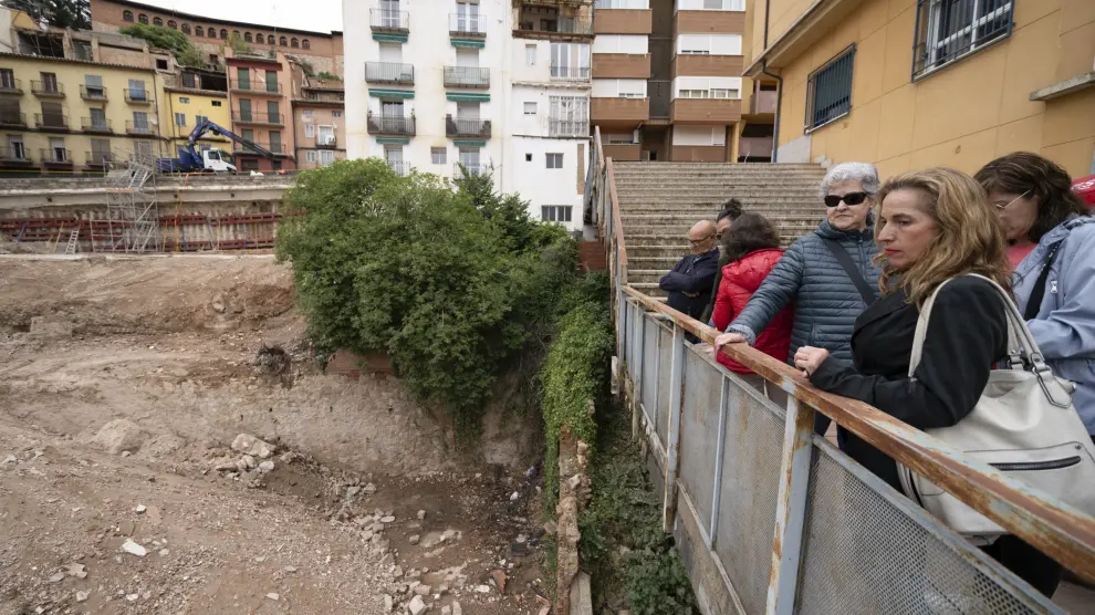 Afectados por el derrumbe del edificio de la calle San Francisco de Teruel, un año después