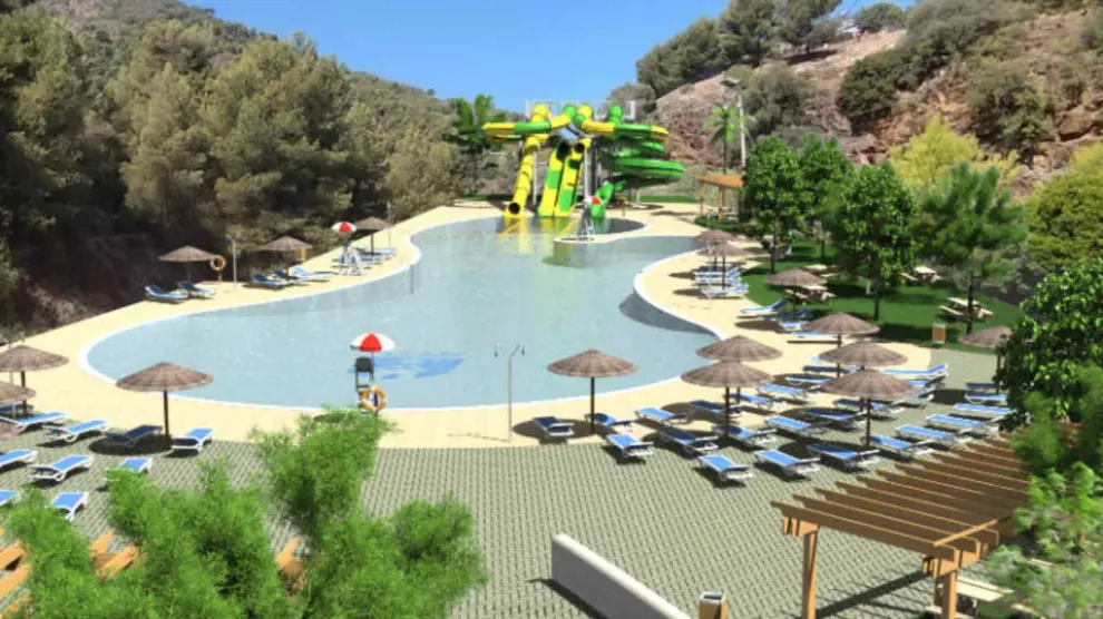 Maqueta virtual del nuevo parque acuático de La Vall d'Uixó.