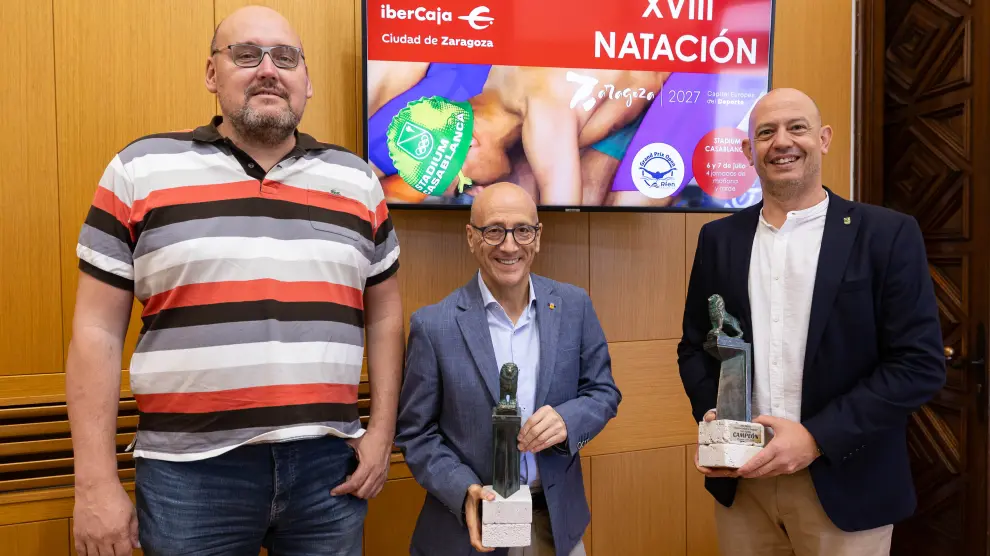 Presentación este miércoles del Trofeo Ibercaja Ciudad de Zaragoza de natación.