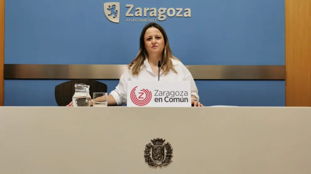 La portavoz del ZEC en el Ayuntamiento de Zaragoza, Elena Tomás.