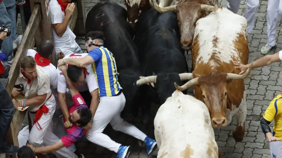 Tercer encierro de San Fermín 2024.