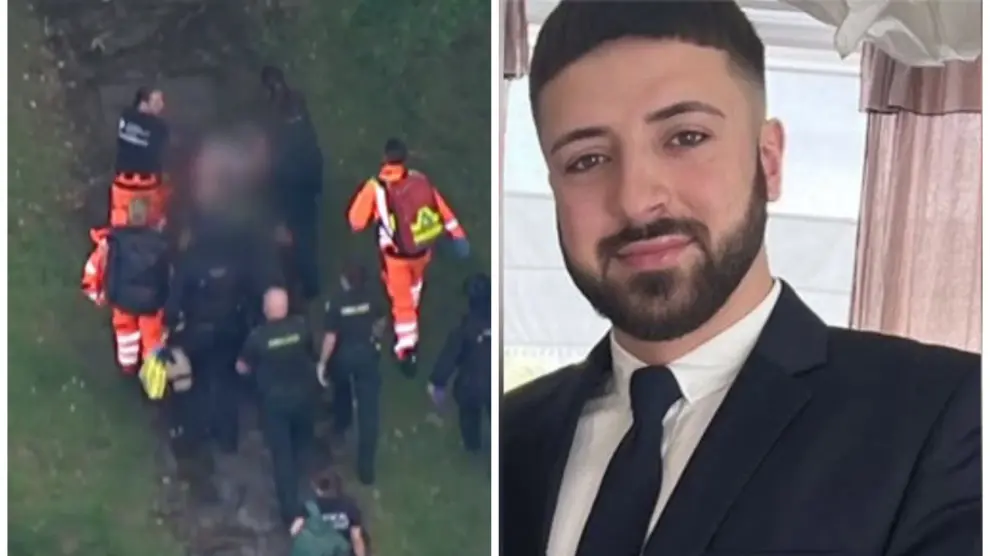 Captura de Sky News: La Policía británica y los paramédicos detienen a Kyle Clifford como sospechoso de la muerte de las 3 mujeres.