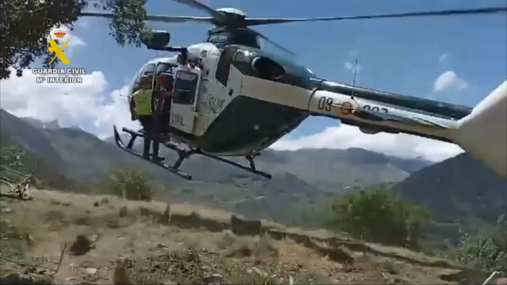 Un hombre de 47 años y un menor de 13 años, vecinos de Alemania, fueron evacuados ilesos en helicóptero
