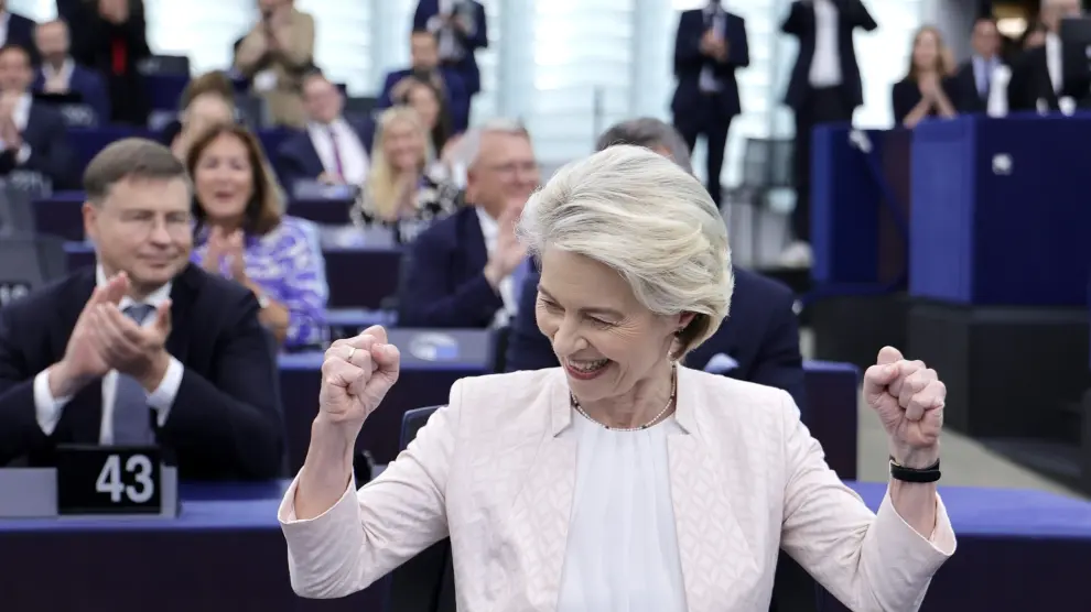 Ursula von der Leyen reelegida como presidenta de la Comisión Europea.