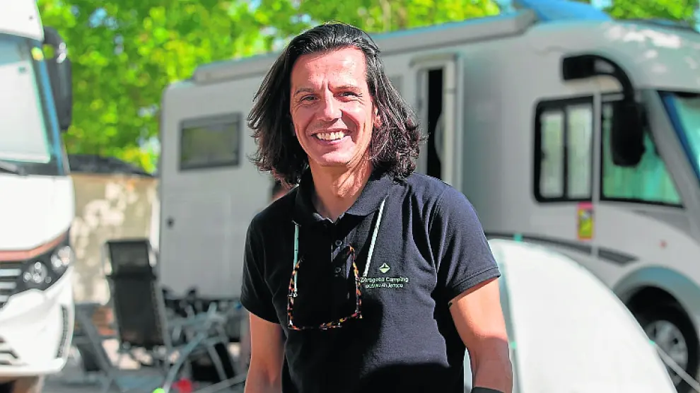 Unai Mensuro, gerente del Camping Ciudad de Zaragoza.