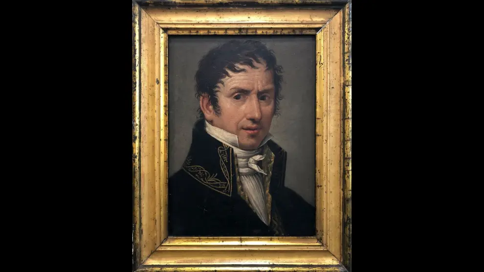El autorretrato del pintor borjano, con su marco original.