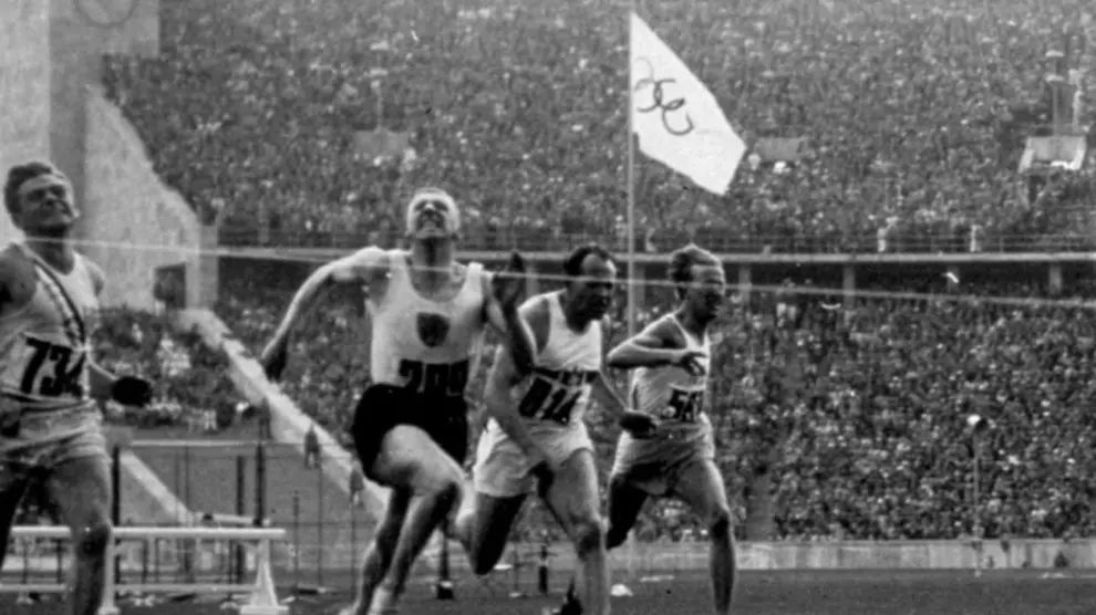 Algunos de los corredores que participaron en Berlín 1936.
