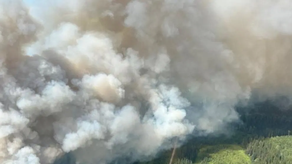 Incendio en el Parque Nacional de Jasper.