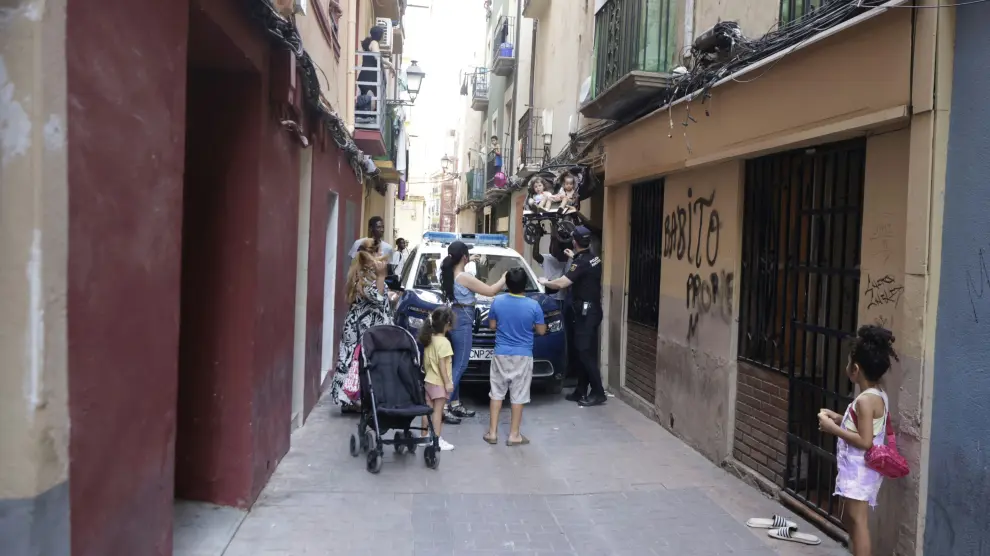 Lugar donde se ha producido la pelea con cuchillos en la calle Cerezo de Zaragoza