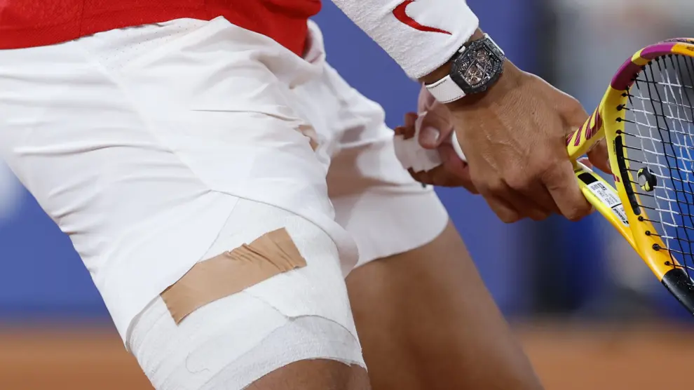 Rafael Nadal y su reloj de muñeca. FRANCIA PARIS 2024 TENIS