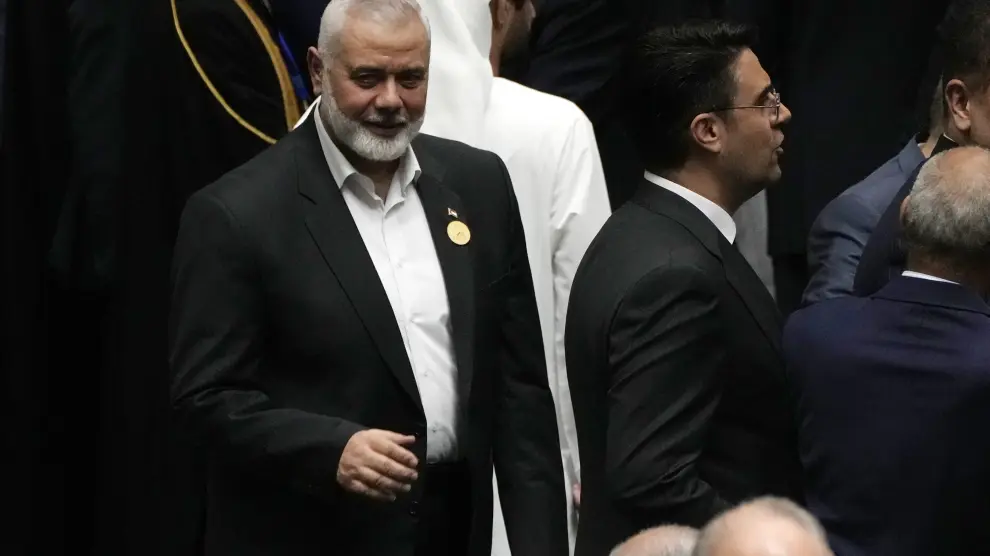 El líder de Hamás, Ismail Haniyeh, ayer en Irán