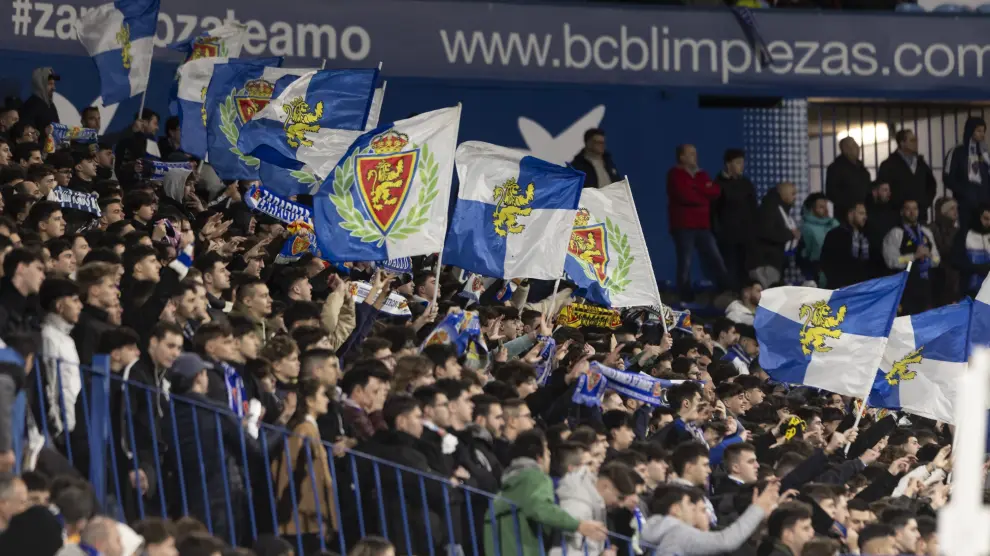 Imagen de la afición de La Romareda.