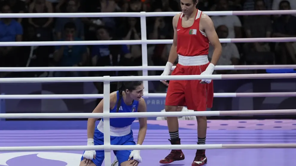 Escándalo en los Juegos Olímpicos: la boxeadora Carini se retira de su combate