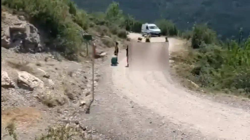 Pista entre Nerín y los Miradores de Ordesa donde se ha fallecido el senderista.