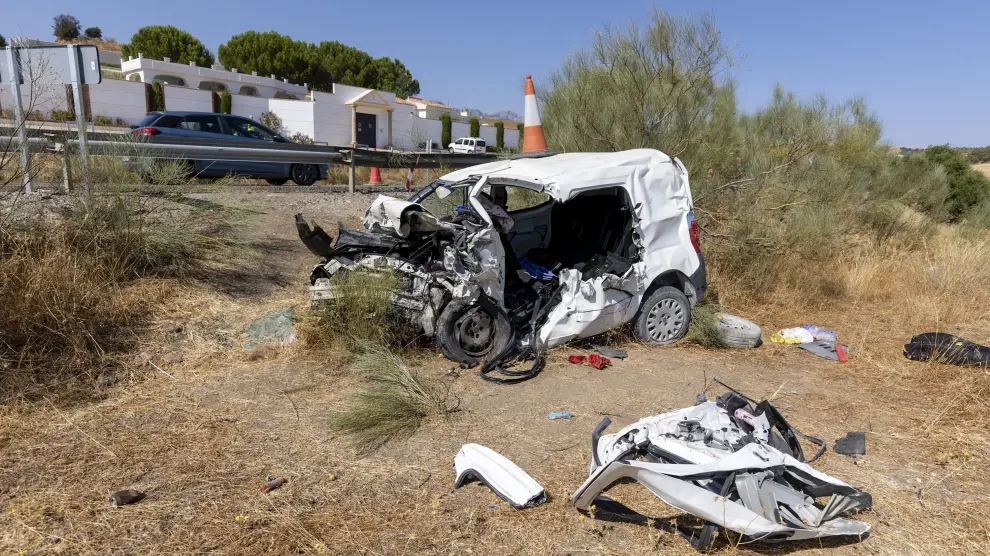 Cuatro los fallecidos tras el choque frontal en Casabermeja (Málaga)