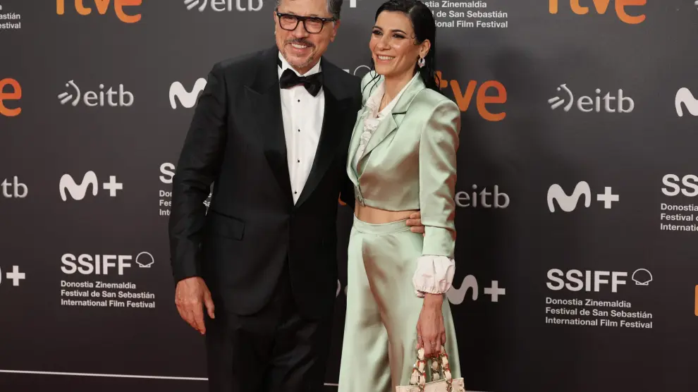 Carlos Bardem y Cecilia Gessa en la alfombra roja del Festival de Cine de San Sebastián