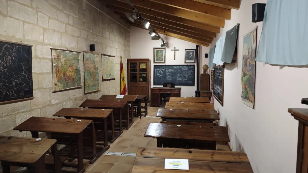 Una sala del Museo de la Escuela Rural de Alcorisa.