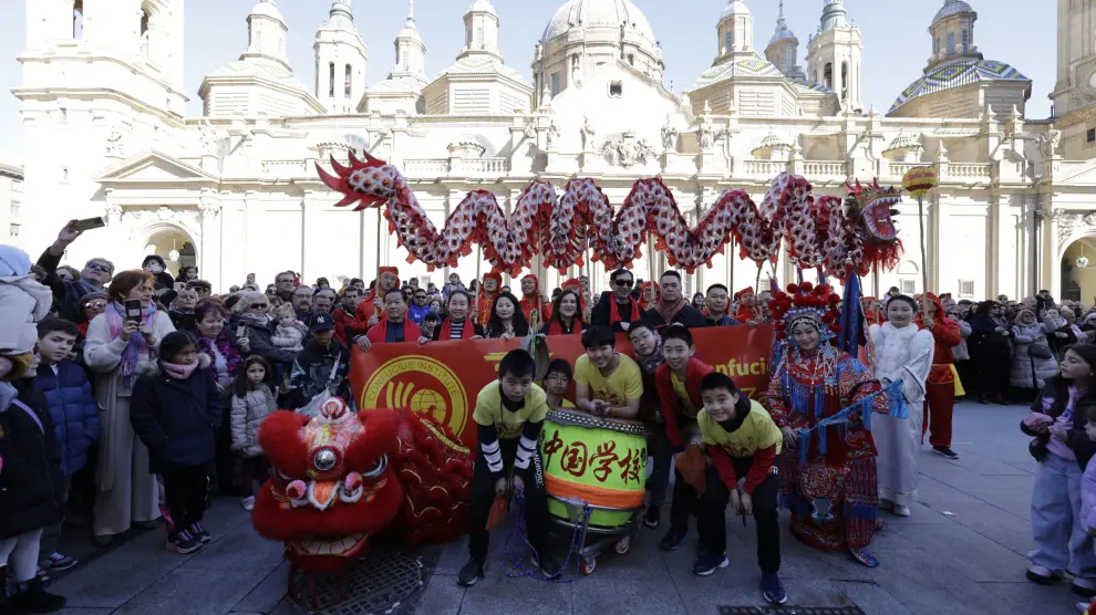 Foto de archivo de la celebración en Zaragoza del Año Nuevo chino