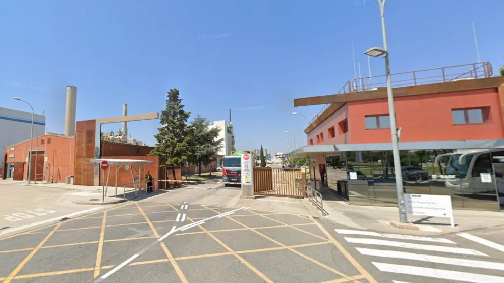 Acceso a la empresa Basf Espaola en La Canonja, Tarragona