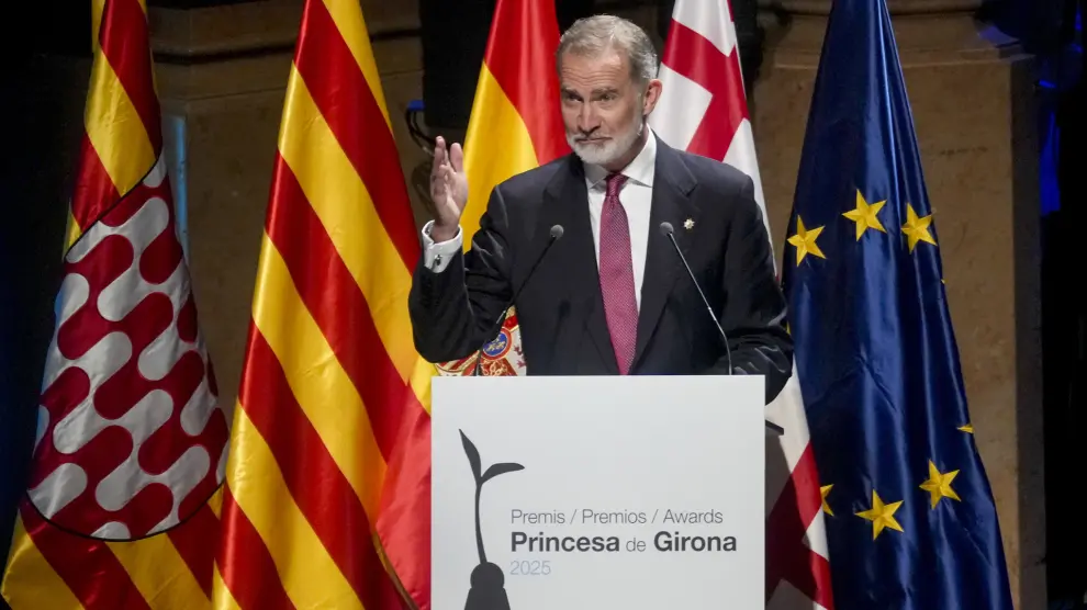 Premios Princesa de Gerona 2025 | El rey Felipe VI destaca los lazos entre Cataluña y el resto de España y sus "propósitos compartidos"