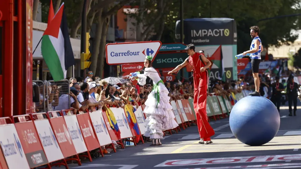 Llegada de la Vuelta a España a Zaragoza