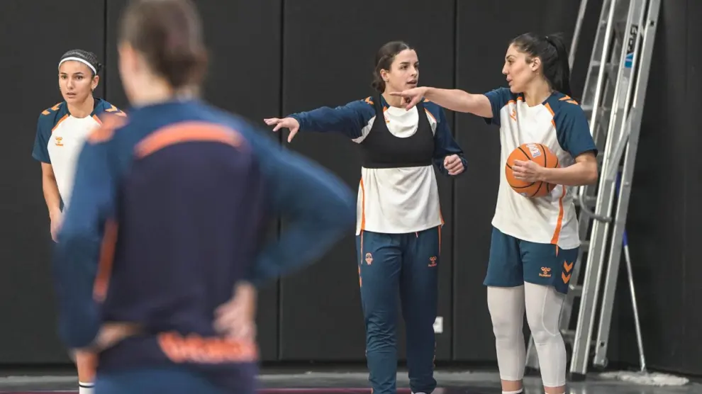 Ouviña, esta mañana, durante el entrenamiento en el Roig Arena.