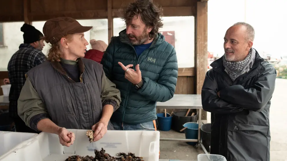 María Vázquez, Daniel Sánchez Arévalo y Javier Gutiérrez.