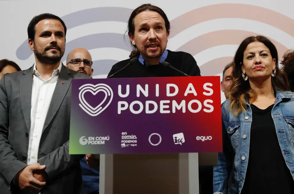 Pablo Iglesias tras los resultados electorales.